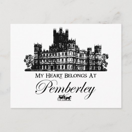 Mein Herz gehört zu Pemberley Postkarte (Vorderseite)