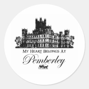 Mein Herz gehört zu Pemberley Runder Aufkleber