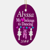 MEIN HERZ GEHÖRT ZU PERSONALISIERTEN ORNAMEN KERAMIKORNAMENT (Rechts)