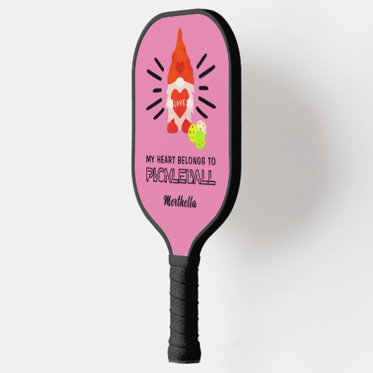 MEIN HERZ GEHÖRT ZU PICKLEBALL Gnome Pickleball Schläger (Links)