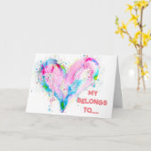 **MEIN HERZ** GEHÖRT ZU ****SIE***** JAHRESZEITRAU KARTE (Gelbe Blume)