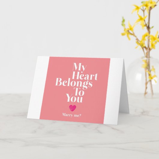 MEIN HERZ GEHÖRT ZU *SIE* ***MARRY ME**** KARTE (Gelbe Blume)