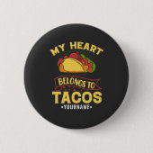 Mein Herz gehört zu Tacos Button (Vorderseite)