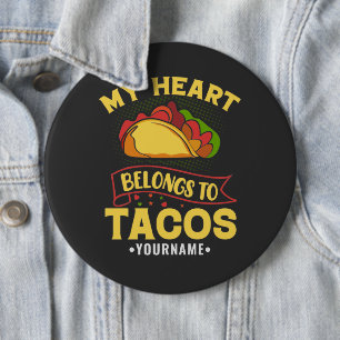 Mein Herz gehört zu Tacos Button