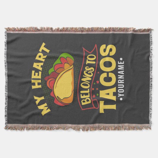 Mein Herz gehört zu Tacos Decke (Vorderseite)