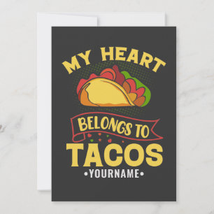 Mein Herz gehört zu Tacos Einladung
