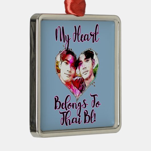 Mein Herz gehört zu Thai BL Ornament Aus Metall (Rechts)