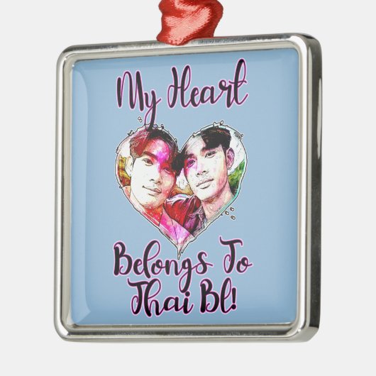 Mein Herz gehört zu Thai BL Ornament Aus Metall (Links)