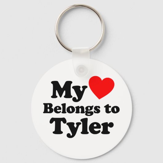 Mein Herz gehört zu Tyler Schlüsselanhänger (Vorderseite)
