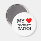 Mein Herz gehört zu YASMIN Magnet (Vorderseite/Rückseite)