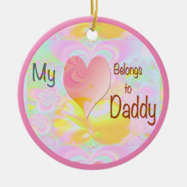 Mein Herz gehört zum Daddy Holiday Keramik Ornament