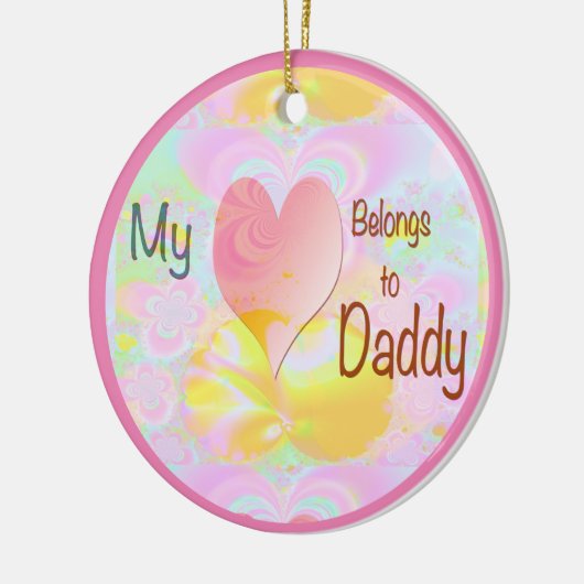 Mein Herz gehört zum Daddy Holiday Keramik Ornament (Links)