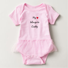 Mein Herz gehört zum Daddy Tutu Bodysuit Strampler