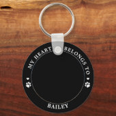 Mein Herz gehört zum Foto für Haustiere Schlüsselanhänger (Vorderseite)