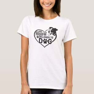 Mein Herz gehört zum Foto von Hunden, die viel zu  T-Shirt