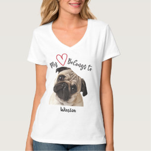 Mein Herz gehört zum Mops T-Shirt