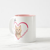 Mein Herz gehört zum Personalisierten Cat Foto & N Zweifarbige Tasse (Vorderseite Links)