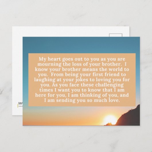 Mein Herz geht dir aus Postkarte (Vorne/Hinten)