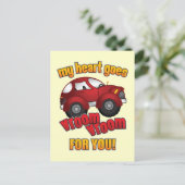 Mein Herz geht für dich in Weltraum! Postkarte (Stehend Vorderseite)