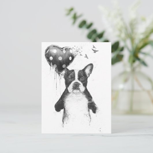 Mein Herz geht Postkarte (Stehend Vorderseite)