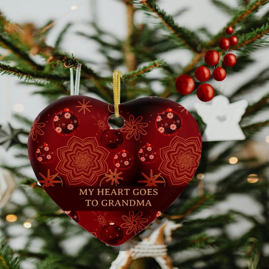 Mein Herz geht zu Oma Keramik Ornament