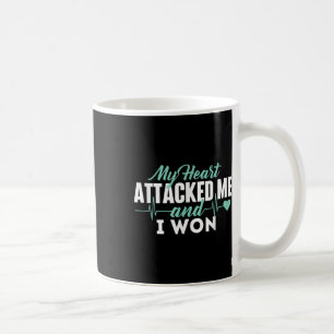 Mein Herz griff mich an und ich gewann - Herzanfal Kaffeetasse