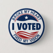 MEIN HERZ HAT MEINE VISION BEHOBEN BUTTON (Vorderseite)