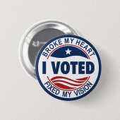 MEIN HERZ HAT MEINE VISION BEHOBEN BUTTON (Vorne & Hinten)