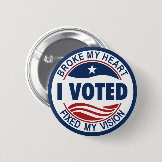 MEIN HERZ HAT MEINE VISION BEHOBEN BUTTON (Vorne & Hinten)