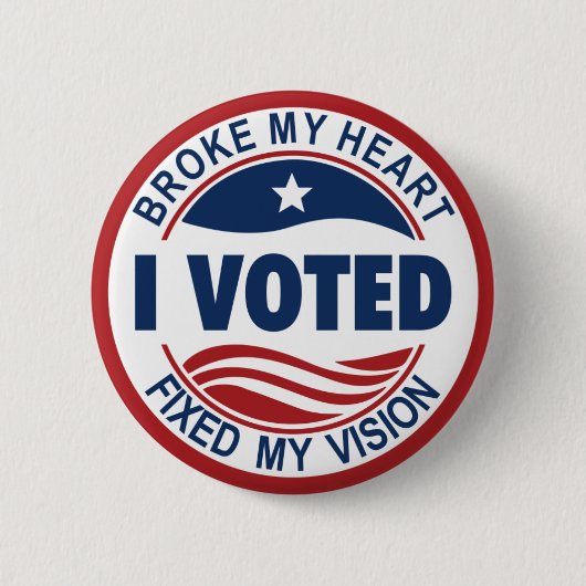 MEIN HERZ HAT MEINE VISION BEHOBEN BUTTON (Vorderseite)