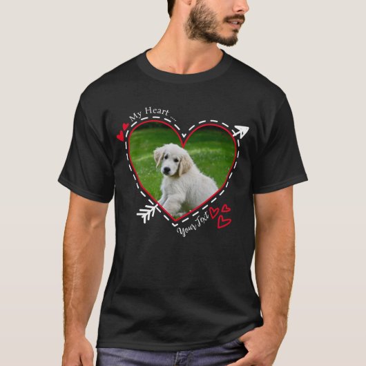 Mein Herz-Hund-Hemd, Custom Lover Pet Foto Tshirt (Vorderseite)