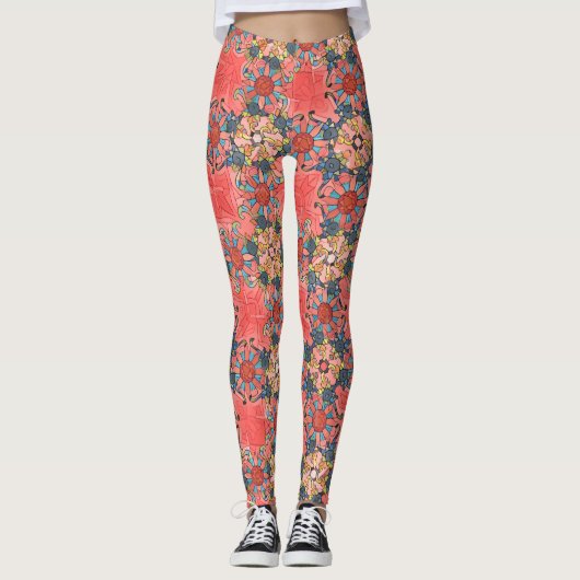 "Mein Herz in beflecktem Glas," Art-Leggings durch Leggings (Vorderseite)