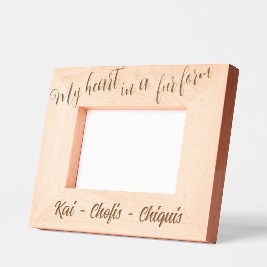 Mein Herz in einer Pelzform Geätzte Rahmen (Links)