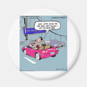 Mein Herz in San Francisco hinterlassen Lustige Ge Magnet