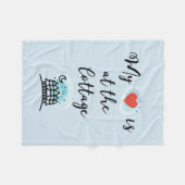 Mein Herz ist an der Hütte mit Baumfarbe Fleecedecke (Vorderseite (Horizontal))