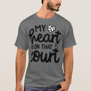 Mein Herz ist auf dem Court Volleyball Mama Niedli T-Shirt