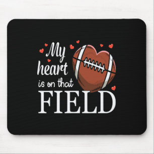 Mein Herz ist auf dem Feld Fußball-Design  Mousepad