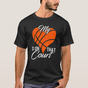Mein Herz ist auf dem Hofbasketball Funny Basketb T-Shirt