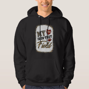 Mein Herz ist auf diesem Feld Fußball Mama Mutter Hoodie