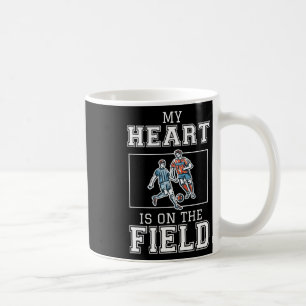 Mein Herz ist auf diesem Feld Fußballspieler-Liebe Kaffeetasse