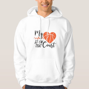 Mein Herz ist auf diesem Geschenk Ideen Basketball Hoodie