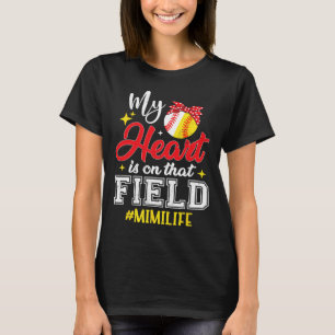Mein Herz ist auf diesem Softbyll-Feld Bysebyll Mi T-Shirt