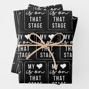 Mein Herz ist auf dieser Bühne Tanz Mama Vintag Re Geschenkpapier Set
