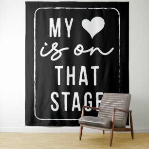 Mein Herz ist auf dieser Bühne Tanz Mama Vintag Re Wandteppich