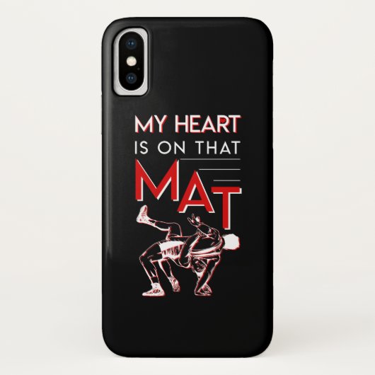 Mein Herz ist auf dieser Matten-Wrestling-Mama Case-Mate iPhone Hülle (Rückseite)