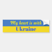 Mein Herz ist bei der Ukraine Autoaufkleber (Vorne)