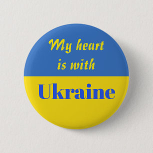 Mein Herz ist bei der Ukraine Button