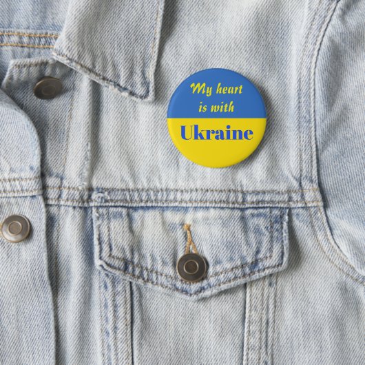 Mein Herz ist bei der Ukraine Button (Beispiel)