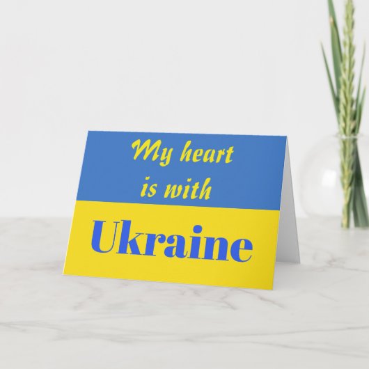 Mein Herz ist bei der Ukraine Karte (Vorderseite)