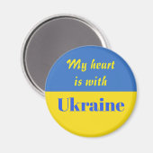 Mein Herz ist bei der Ukraine Magnet (Vorderseite/Rückseite)